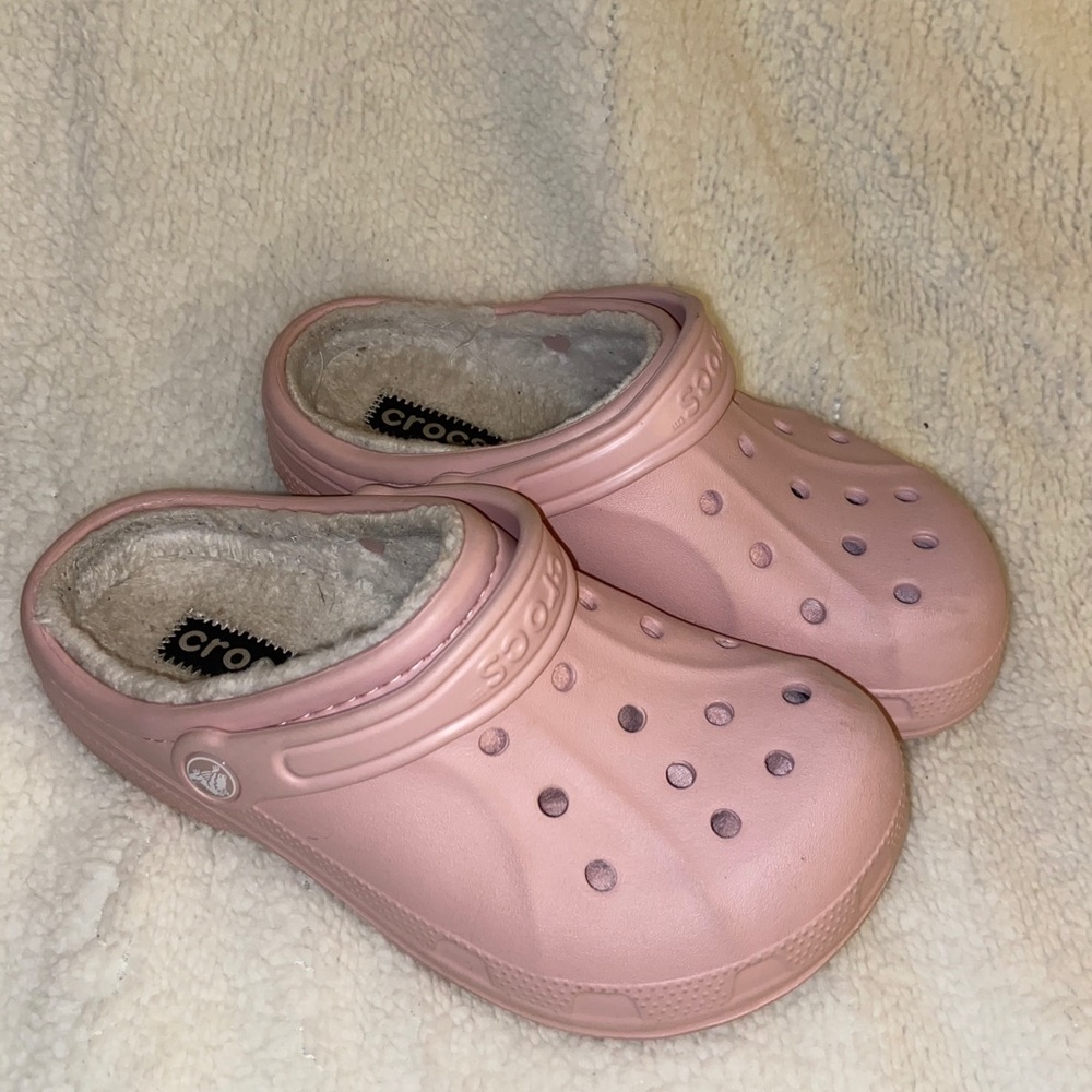 Pink Crocs with Fur